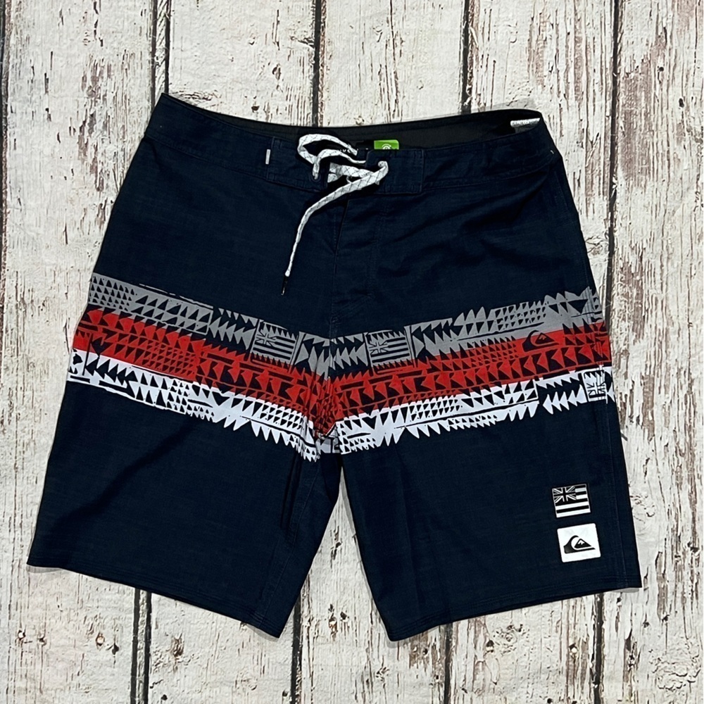 Mens Quicksilver Board Shorts Swim Trunks Swimsuit Blue Summer Beach